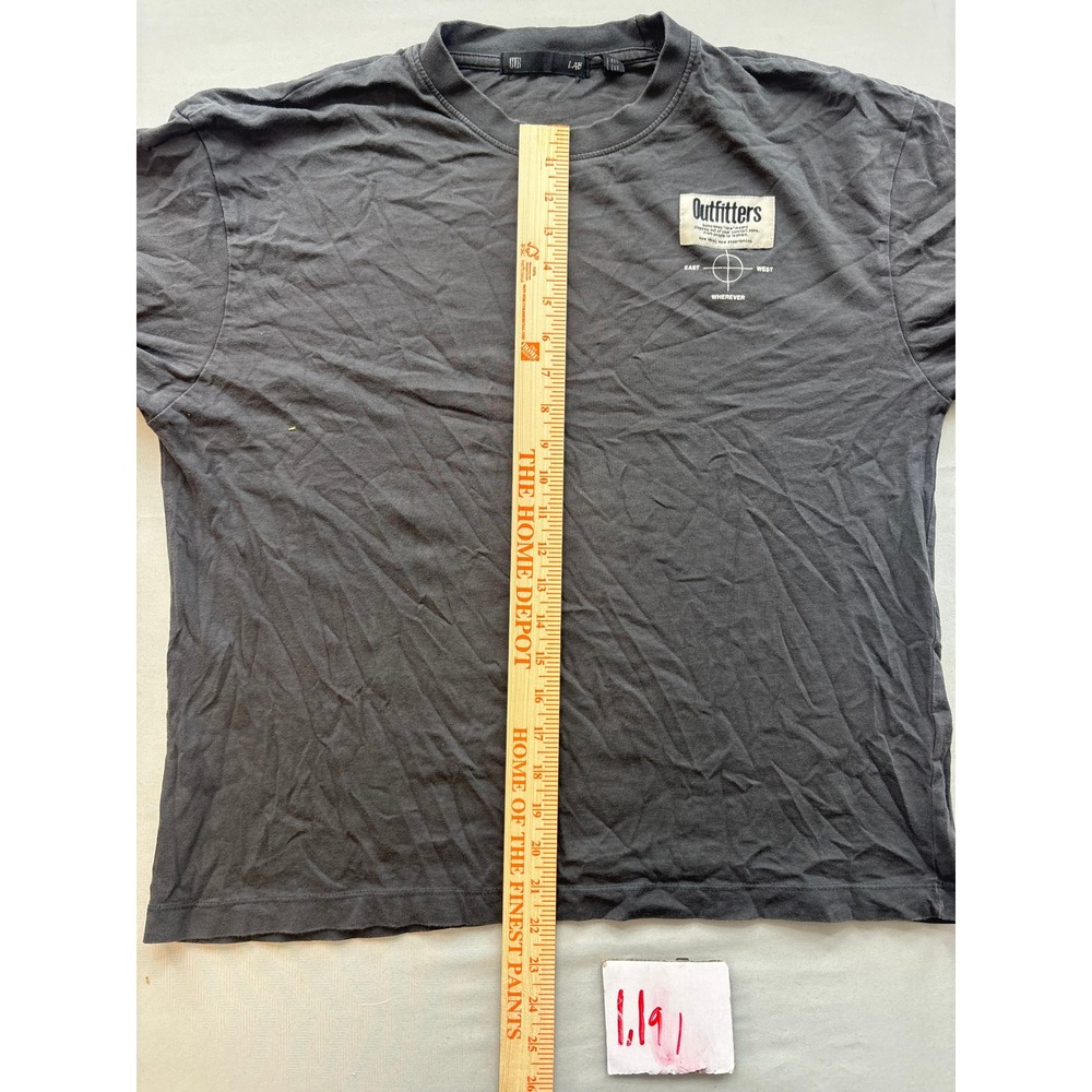 OTR Lab Outfitters Graphic Tee Charcoal Gray Boxy Short Sleeve Shirt Large - Picture 4 of 5